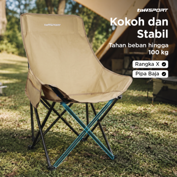 Gambar produk TaffSPORT Kursi Lipat Outdoor Camping Portable Oxford Folding Chair - FO021 - 2