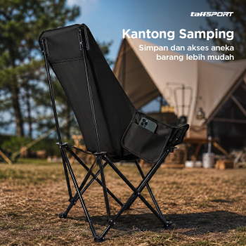 Gambar produk TaffSPORT Kursi Lipat Outdoor Camping Portable Oxford Folding Chair - TP2 - 4