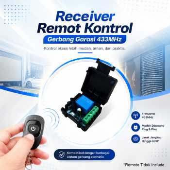 Huaru Receiver Remot Kontrol Gerbang Garasi 433MHz 12V - KR1201A