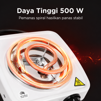 Gambar produk TaffHOME Kompor Listrik 1 Tungku Mini Portable Coil Hot Plate 500W - WY-03B - 3