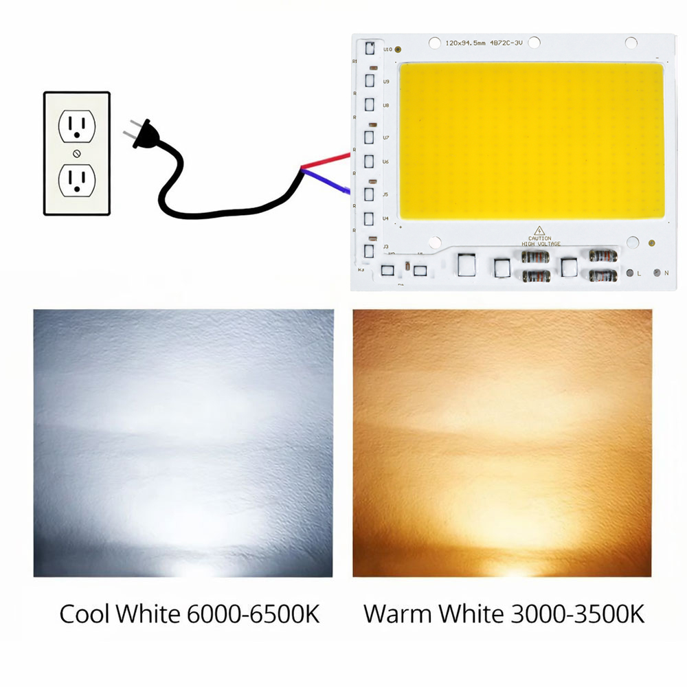 Ovicart LED COB Chip Driver Free 220V 5054 Lamp Board Beads 304 Warm White 3500K 100W - HO15 Gambar produk Ovicart LED COB Chip Driver Free 220V 5054 Lamp Board Beads 304 Warm White 3500K 100W - HO15 - 4