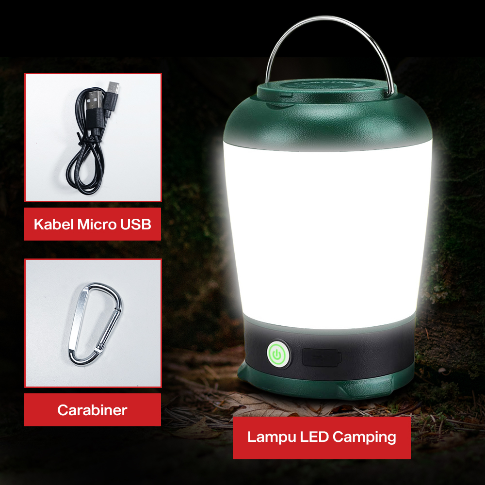 FLOODLIGHT Lampu LED Camping Tenda Waterproof 2in1 2000mAh 5V - LY01 Gambar produk FLOODLIGHT Lampu LED Camping Tenda Waterproof 2in1 2000mAh 5V - LY01 - 7
