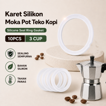 Jayce Karet Silikon Moka Pot Teko Kopi Silicone Seal Gasket 10 PCS - Z20-10