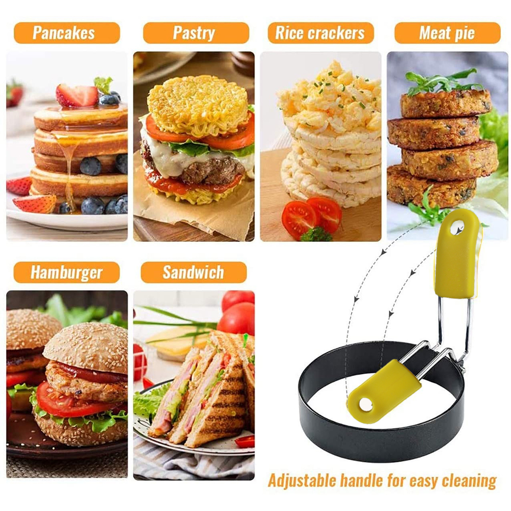 TEENRA Cetakan Telur Omelet Egg Pancake Ring 2 PCS - T2819 Gambar produk TEENRA Cetakan Telur Omelet Egg Pancake Ring 2 PCS - T2819 - 5