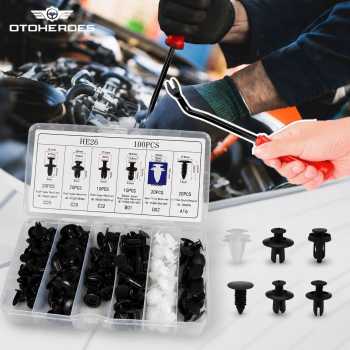 OTOHEROES Kancing Klip Mobil Baut Rivet Trim Retainer Clip 100 PCS - HE26