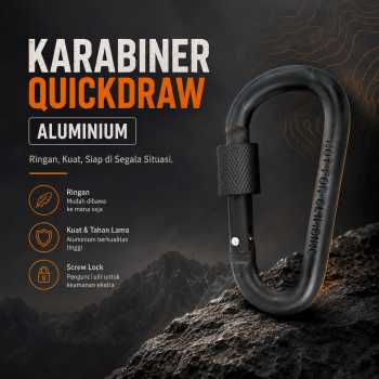 TaffSPORT Karabiner Gantungan Tas Type D Quickdraw Outdoor Aluminium - AT12