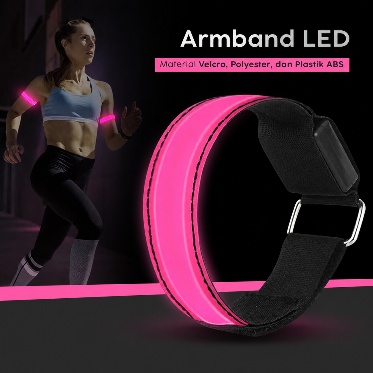 Party Dots Gelang Reflektif Reflective Safety Armband Wrist Band - CR2032 Gambar produk Party Dots Gelang Reflektif Reflective Safety Armband Wrist Band - CR2032 - 1