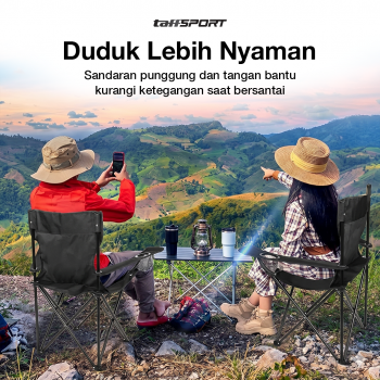 Gambar produk TaffSPORT Kursi Lipat Outdoor Camping Portable Foldable Oxford 600D - FS01 - 3