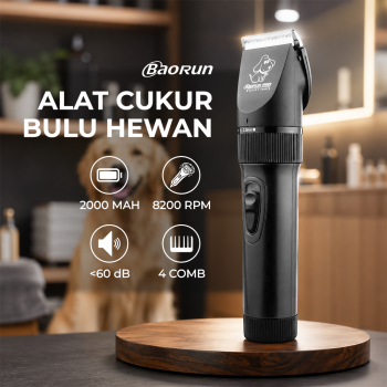 BaoRun Alat Cukur Bulu Hewan Anjing Kucing Domba 8200RPM 2000mAh 3.7V - P7