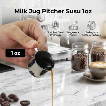 Gambar produk One Two Cups Gelas Milk Jug Kopi Espresso Latte Art Stainless Steel 1oz - S06HG