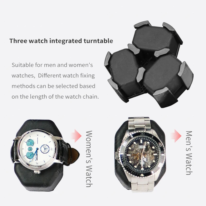 FRUCASE Watch Winder Wood LED Pemutar Jam Tangan Otomatis 3 Slot - SKW167 Gambar produk FRUCASE Watch Winder Wood LED Pemutar Jam Tangan Otomatis 3 Slot - SKW167 - 5