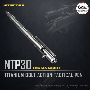 Gambar produk NITECORE Pulpen Tactical EDC Pen TC4 Titanium Glass Breaker 0.7mm - NTP30