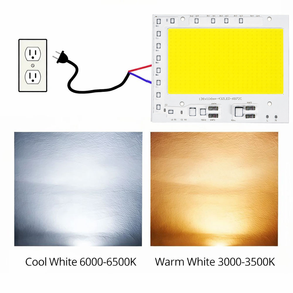 Ovicart LED COB Chip Driver Free 220V 5054 Lamp Board Beads 304 Cool White 6500K 150W - HO15 Gambar produk Ovicart LED COB Chip Driver Free 220V 5054 Lamp Board Beads 304 Cool White 6500K 150W - HO15 - 4