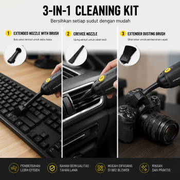 Gambar produk NITECORE Extension Cleaning Kit Brush Nozzle 3in1 for BB2 Blower - NIA004 - 5