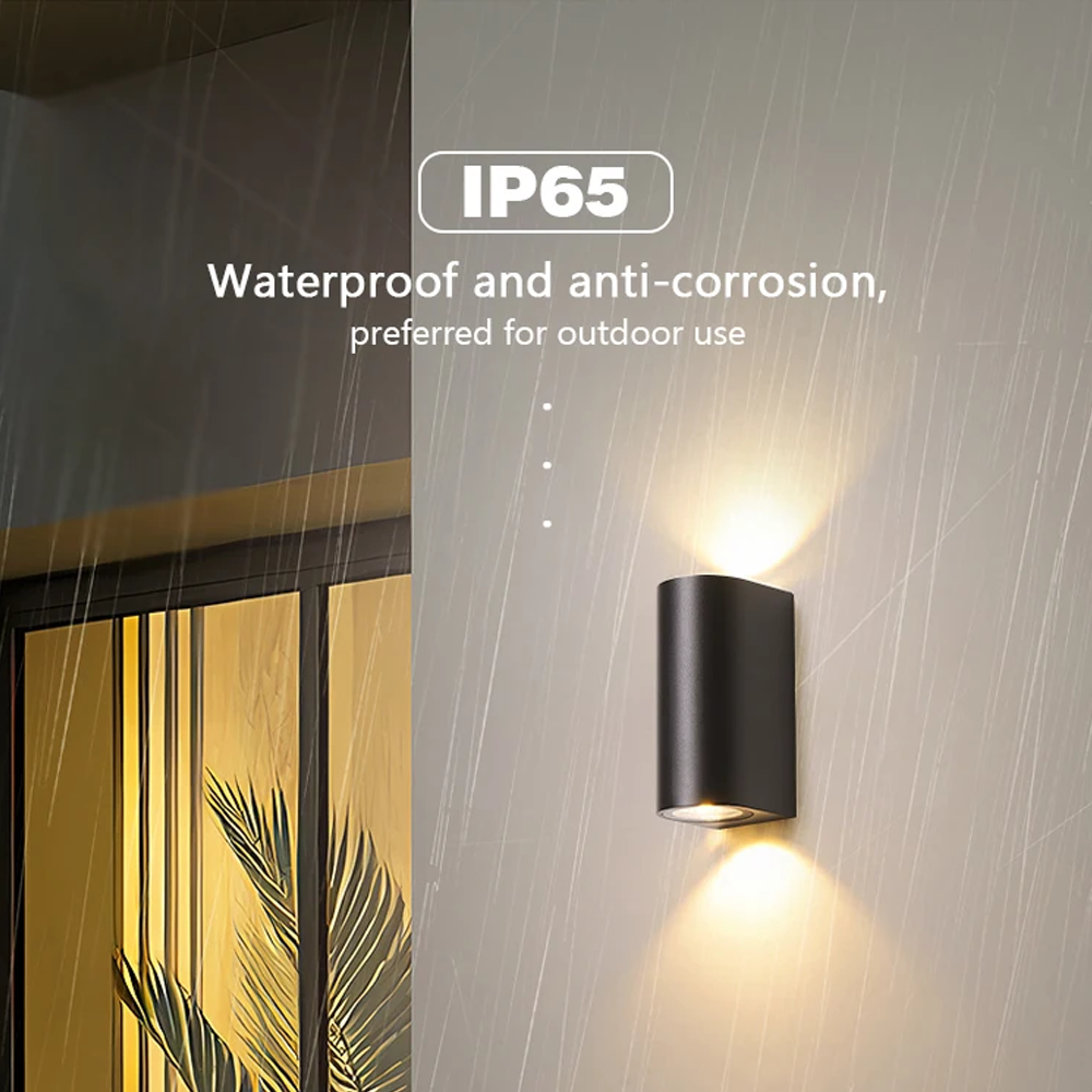 JUMEI Lampu Dinding Hias Outdoor Double Head Waterproof IP65 6W Natural White 6000K - DH-10 Gambar produk JUMEI Lampu Dinding Hias Outdoor Double Head Waterproof IP65 6W Natural White 6000K - DH-10 - 3
