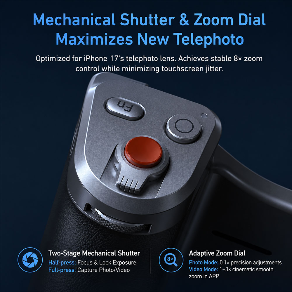 Gambar produk TELESIN Master Grip MagSafe for iPhone 17 Pro Max with Phone Case - P5-MCS-23-TIP - 3