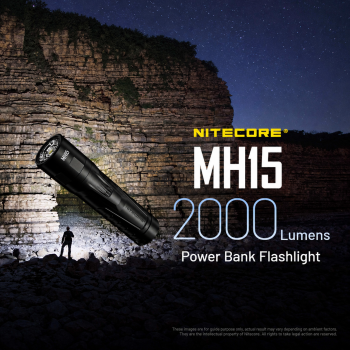 NITECORE Senter LED Flashlight Outdoor Power Bank Luminus SST40 2000lm - MH15
