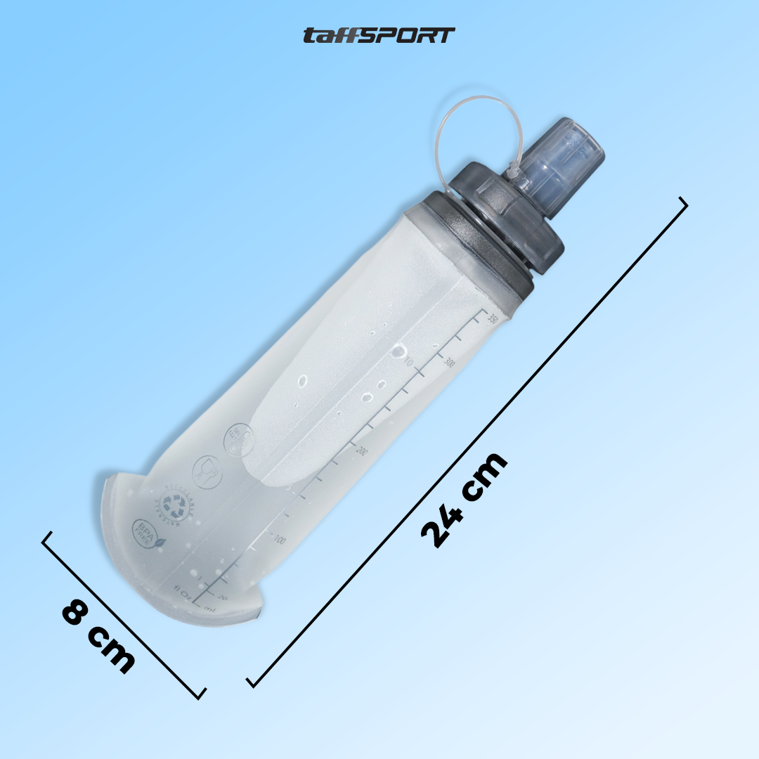 TaffSPORT Botol Minum Lipat Soft Flask Foldable Water Bottle TPU 350ml - TF-60 Gambar produk TaffSPORT Botol Minum Lipat Soft Flask Foldable Water Bottle TPU 350ml - TF-60 - 8