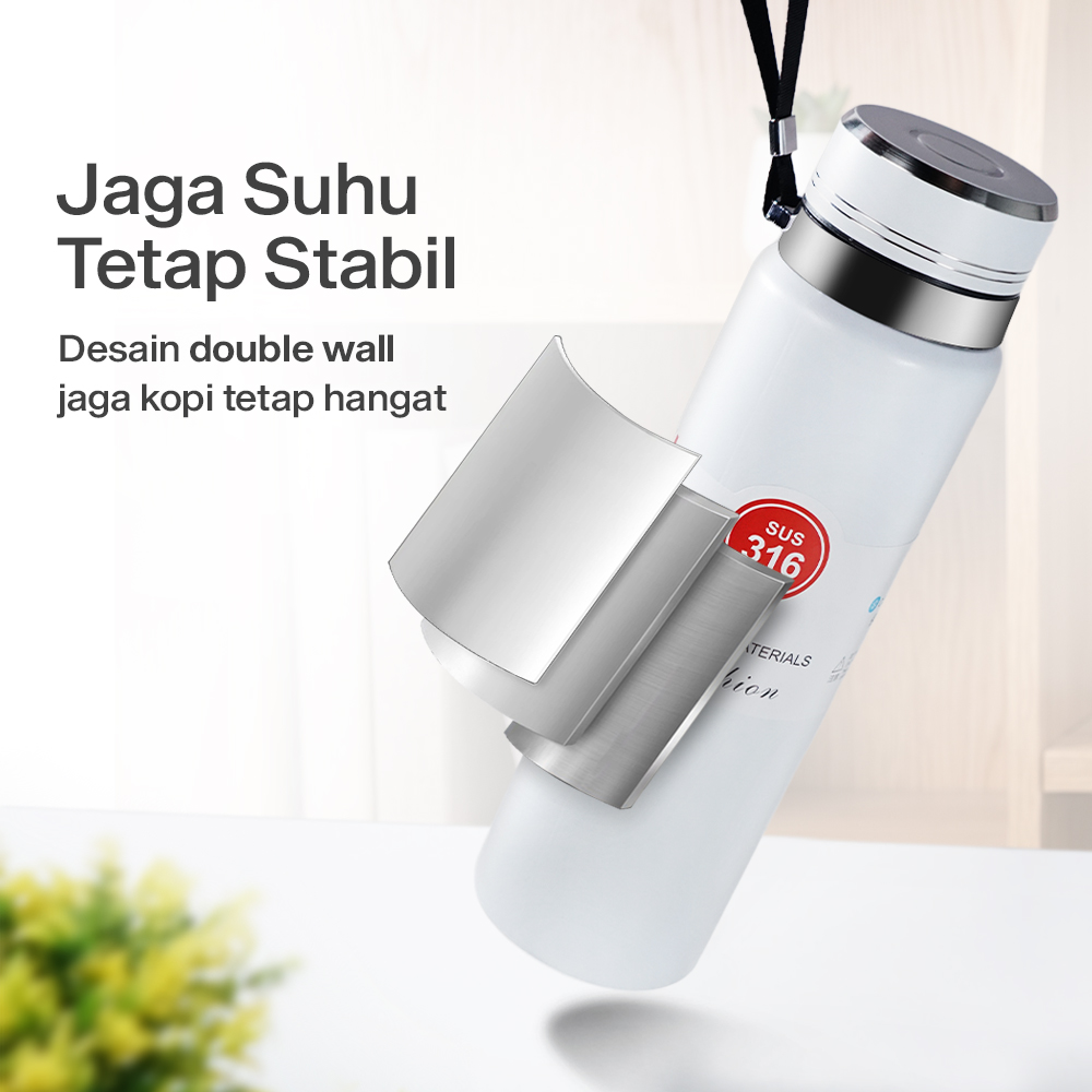 BOUTH Botol Minum Termos Tumbler Air Double Wall Stainless Steel 1L - A1A5 Gambar produk BOUTH Botol Minum Termos Tumbler Air Double Wall Stainless Steel 1L - A1A5 - 1