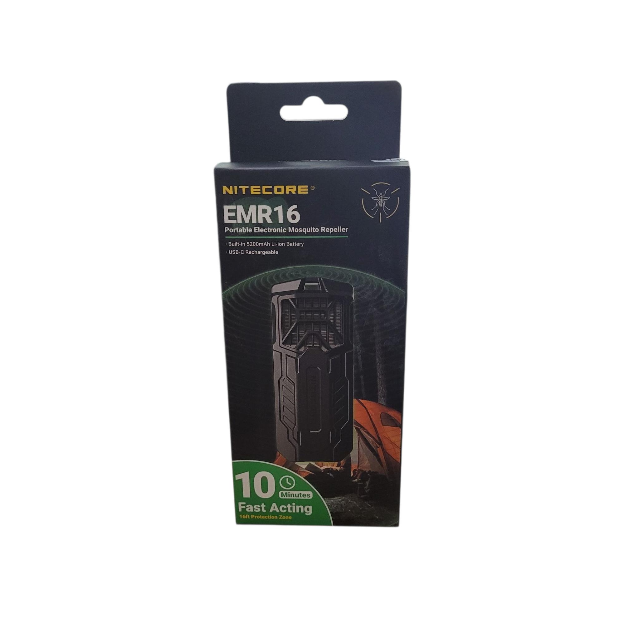 NITECORE Alat Pengusir Nyamuk Elektrik Mosquito Repeller 5200mAh - EMR16 Gambar produk NITECORE Alat Pengusir Nyamuk Elektrik Mosquito Repeller 5200mAh - EMR16 - Kemasan