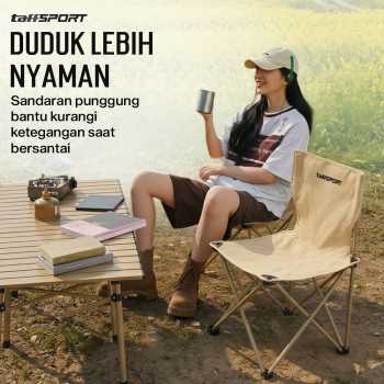Gambar produk TaffSPORT Kursi Lipat Outdoor Camping Portable Oxford Folding Chair M - BD852 - 3