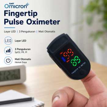 TaffOmicron Fingertip Pulse Oximeter Ukur Saturasi O2 Darah Gen 2 LED - LK87