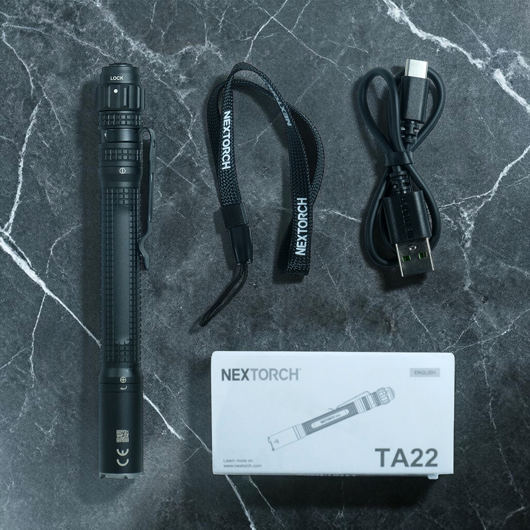 NEXTORCH Lampu Senter LED Mini Penlight Tactical USB Type C 850 Lumens - TA22 Gambar produk NEXTORCH Lampu Senter LED Mini Penlight Tactical USB Type C 850 Lumens - TA22 - 8