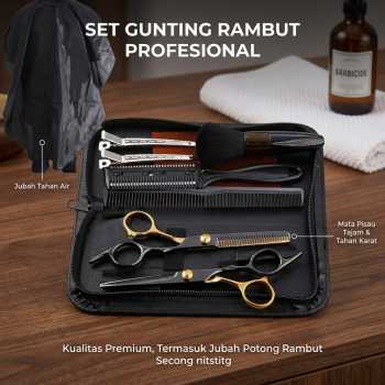 Biutte.co Set Gunting Rambut 10in1 Teflon Coating Stainless Steel - Jn58