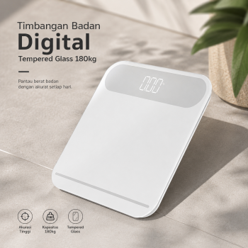Taffware Digipounds Timbangan Badan Digital Scale Tempered Glass 180kg - B7081