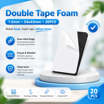 VHB Double Tape Foam 1.5mm Thick Perekat Tanpa Bekas 20 PCS - 9448A