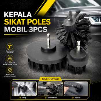 Gambar produk MSHIER Kepala Sikat Bor Poles Mobil Power Cleaning Brush Head 3 PCS - DB003B