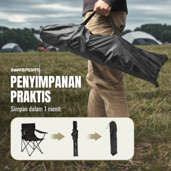 Gambar produk TaffSPORT Kursi Lipat Outdoor Camping Portable Foldable Oxford 600D - FS01 - 6