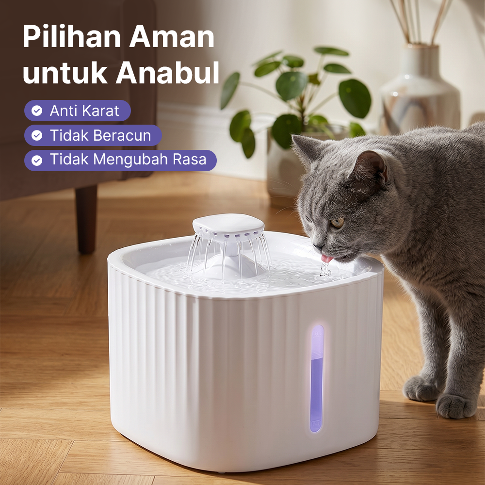 Junzipet Water Dispenser Tempat Minum Anjing Kucing 3L - EZ-1002 Gambar produk Junzipet Water Dispenser Tempat Minum Anjing Kucing 3L - EZ-1002 - 6