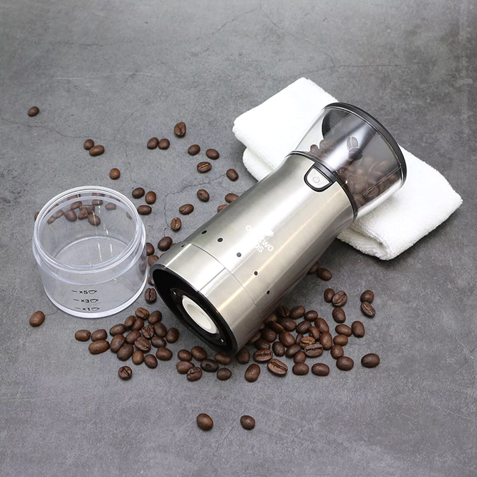 One Two Cups Alat Penggiling Kopi Elektrik Coffee Grinder 1200mAh - CRO-12 Gambar produk One Two Cups Alat Penggiling Kopi Elektrik Coffee Grinder 1200mAh - CRO-12 - 3