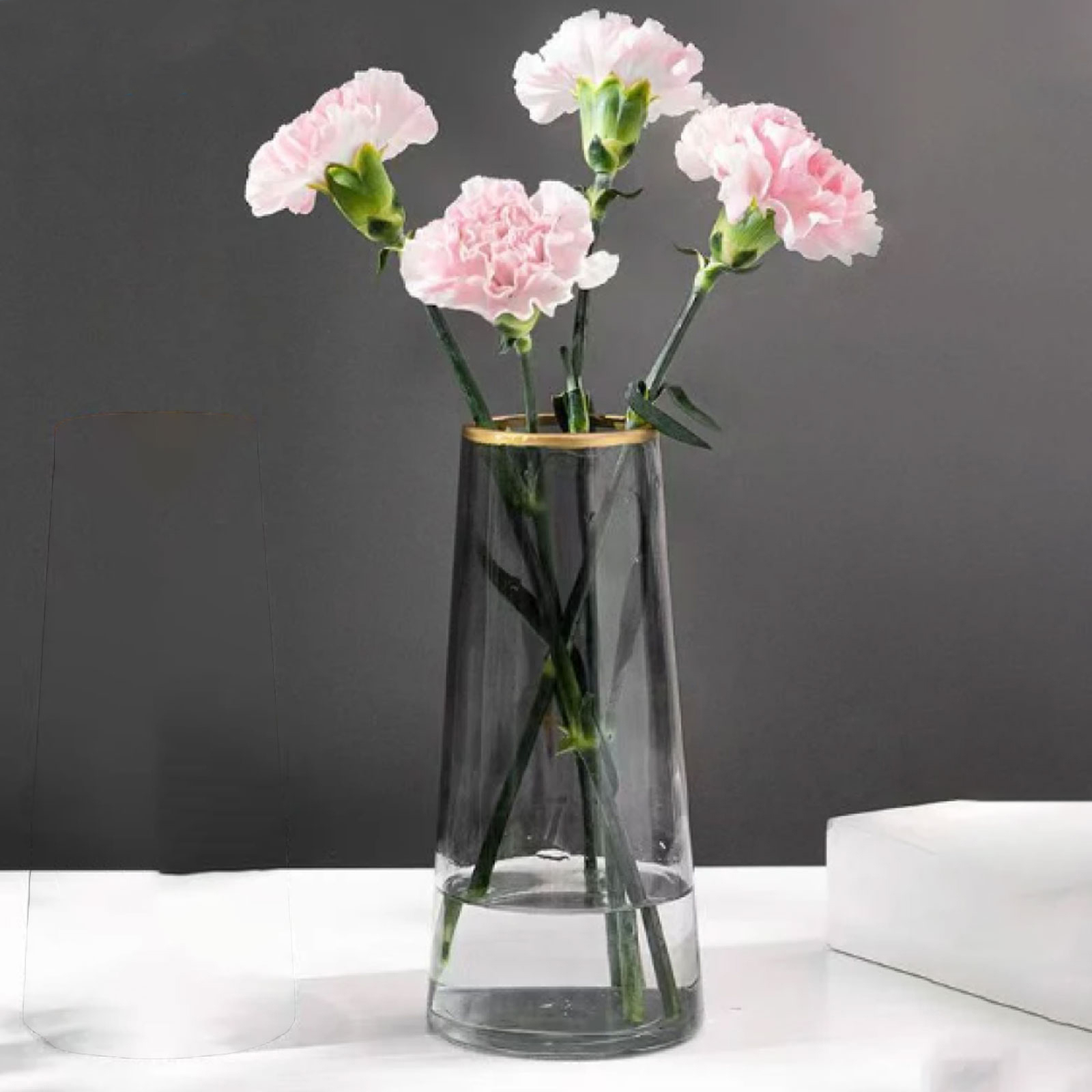 TaffHOME Vas Bunga Kaca Silinder Smooth Nordic Simple Glass Vase - QT072 Gambar produk TaffHOME Vas Bunga Kaca Silinder Smooth Nordic Simple Glass Vase - QT072 - 1