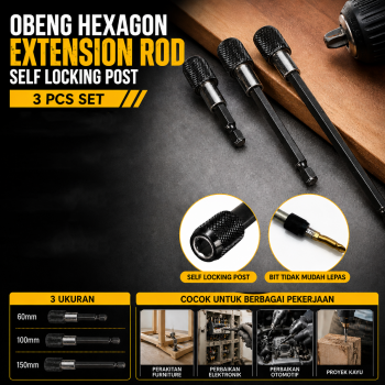 Obeng Hexagon Extension Rod Self Locking Post 3 PCS - HT43401-3P