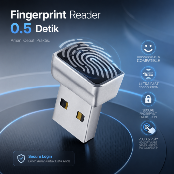 Gambar produk TEC Security Fingerprint Scanner Reader Sidik Jari Login USB - U7