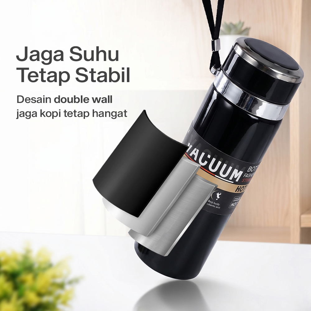 BOUTH Botol Minum Termos Tumbler Air Panas Dingin Stainless Steel 800ml - A1A9 Gambar produk BOUTH Botol Minum Termos Tumbler Air Panas Dingin Stainless Steel 800ml - A1A9 - 1