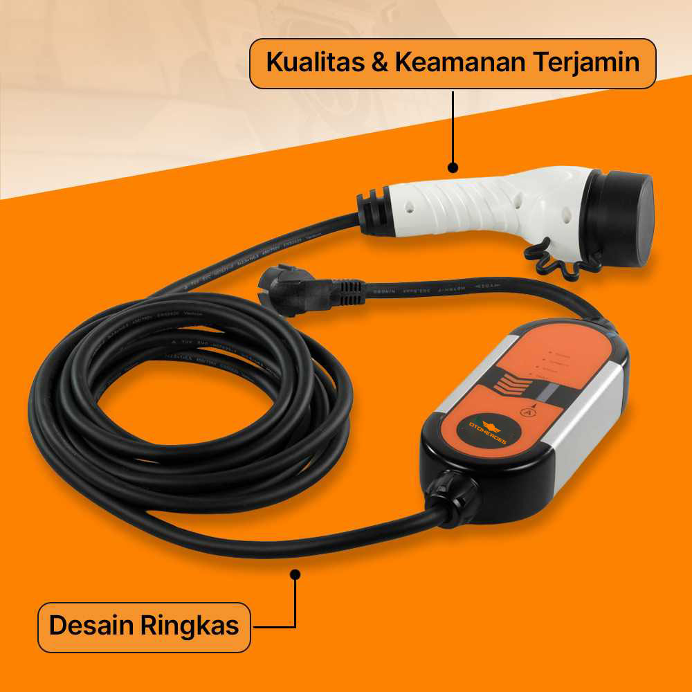 Gambar produk OTOHEROES Charger Mobil Listrik EV 1-Phase 16A 3.5KW EU to Type 2 - IEC 62196 - 6