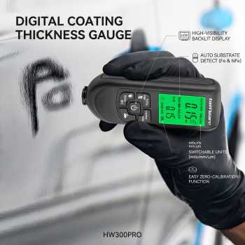 Taffware Digital Coating Thickness Gauge Alat Ukur Ketebalan Cat - HW-300PRO