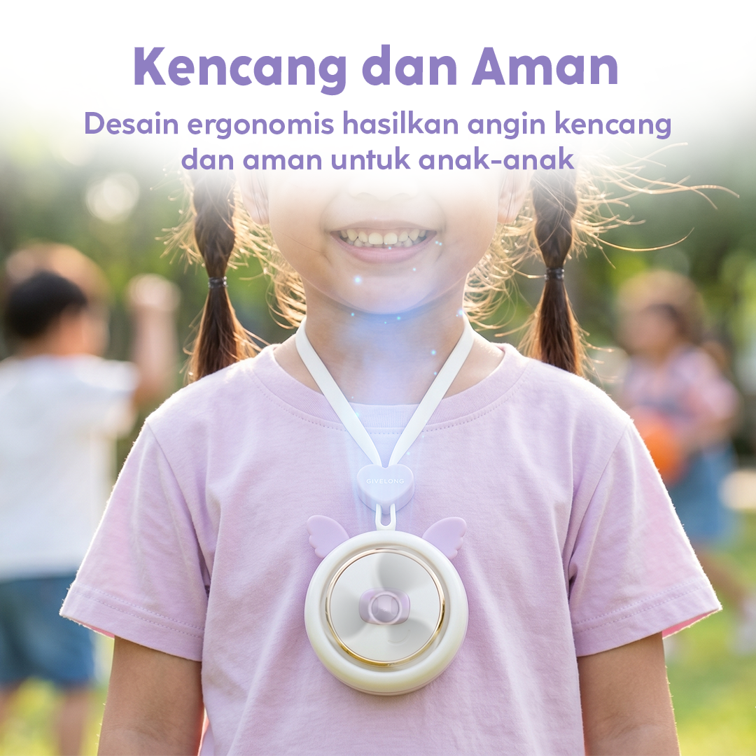 GIVELONG Kipas Angin Portable Flying Pig Mini Cooling Fan 500mAh - GL101 Gambar produk GIVELONG Kipas Angin Portable Flying Pig Mini Cooling Fan 500mAh - GL101 - 2