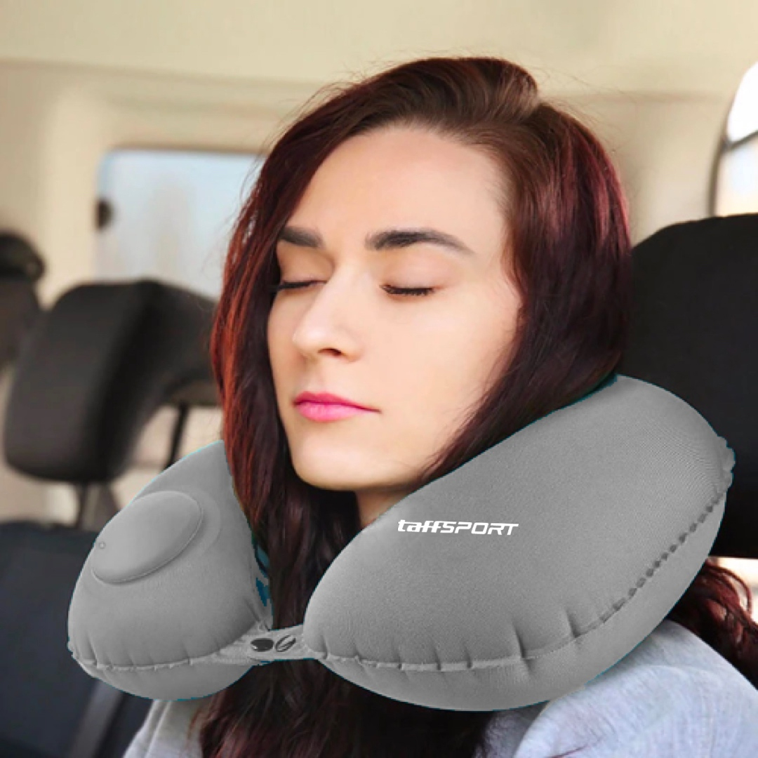 TaffSPORT Travel-O Bantal Leher Travel Angin U-Shaped Neck Pillow - RH34 Gambar produk TaffSPORT Travel-O Bantal Leher Travel Angin U-Shaped Neck Pillow - RH34 - 5