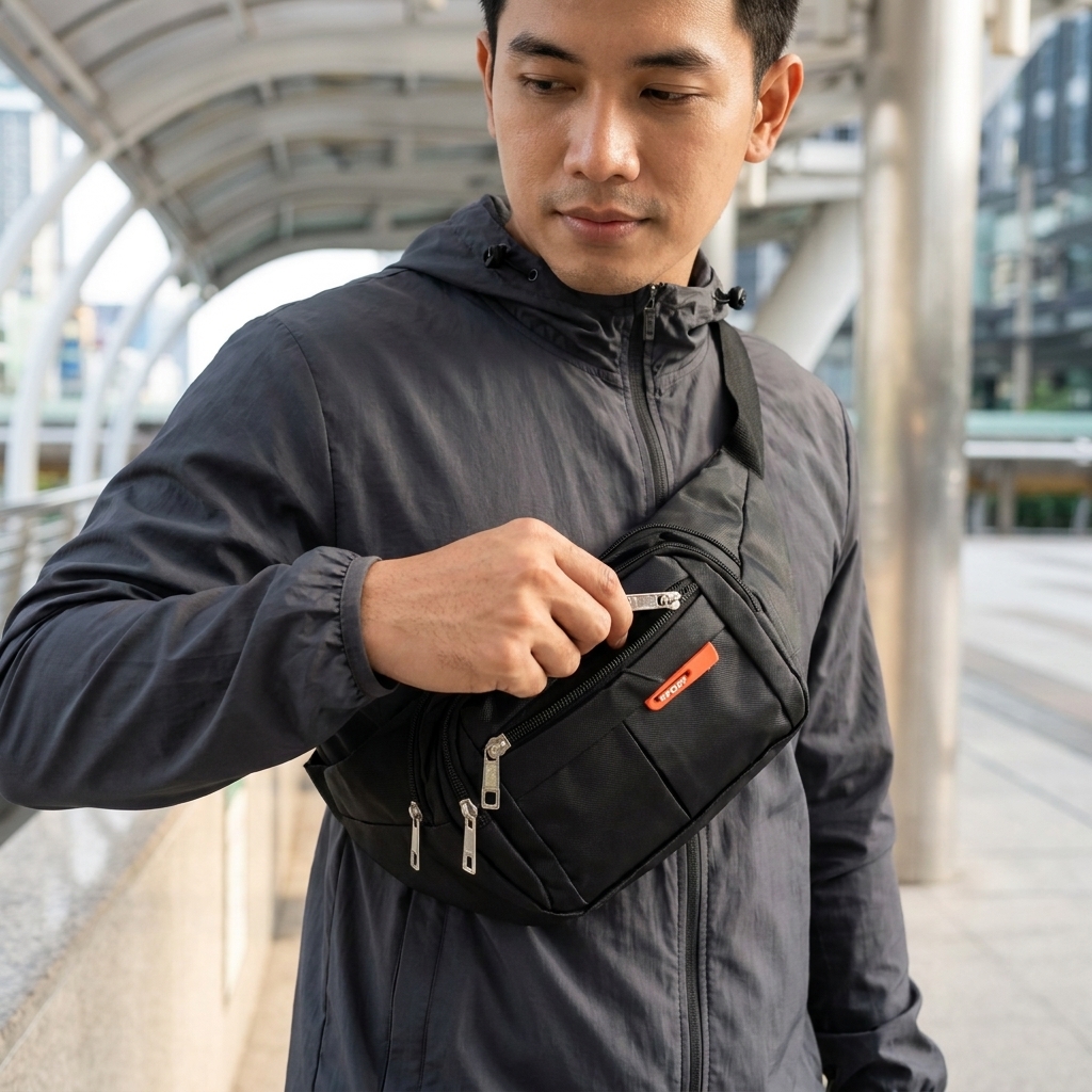 HENGREDA Tas Pinggang Olahraga Lari Pria dan Wanita Running Waist Bag - TM572 Gambar produk HENGREDA Tas Pinggang Olahraga Lari Pria dan Wanita Running Waist Bag - TM572 - 1