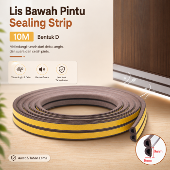 TaffHOME Lis Bawah Pintu Door Bottom Soundproof Sealing Strip 10M - ES10