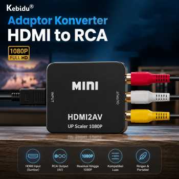 Kebidu Adaptor Konverter HDMI to RCA AV 1080p - HDV-M710