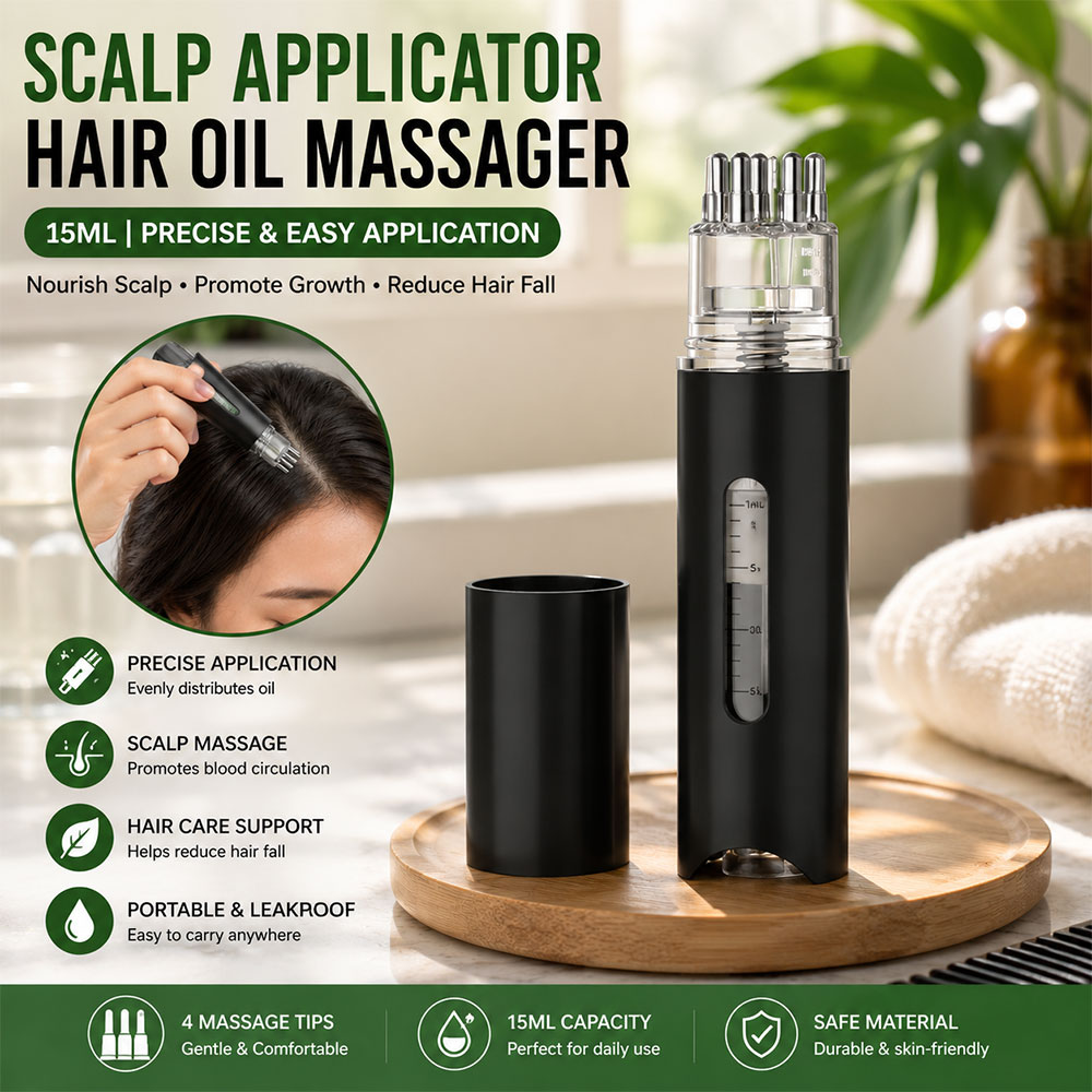 YIBER Scalp Applicator Hair Oil Massager Sisir Pijat Kulit Kepala 15ml - YSP15 Gambar produk YIBER Scalp Applicator Hair Oil Massager Sisir Pijat Kulit Kepala 15ml - YSP15 - Utama