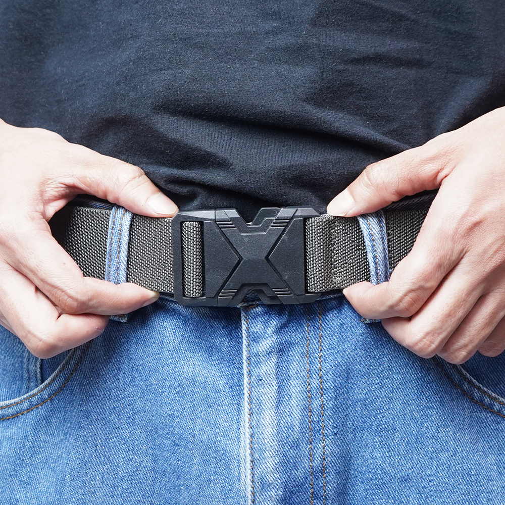 GLD Gesper Tali Ikat Pinggang Pria Nilon Plastik Tactical Belt 120cm - G087 Gambar produk GLD Gesper Tali Ikat Pinggang Pria Nilon Plastik Tactical Belt 120cm - G087 - 4