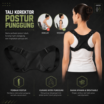 Gambar produk TMISHION Tali Korektor Postur Punggung Body Harness Posture Corrector - BBJ-16