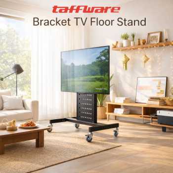 Taffware Bracket TV Floor Stand Wheel VESA 600x400 for 32-65 Inch TV - HB-75