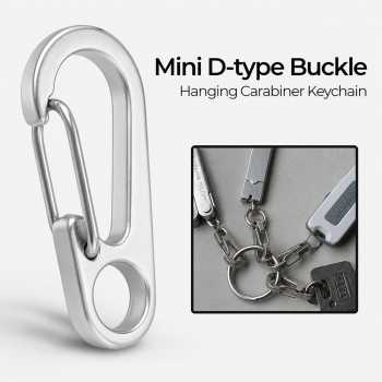 TaffSPORT Karabiner Mini D-type Hanging Keychain EDC Outdoor Metal - AT36